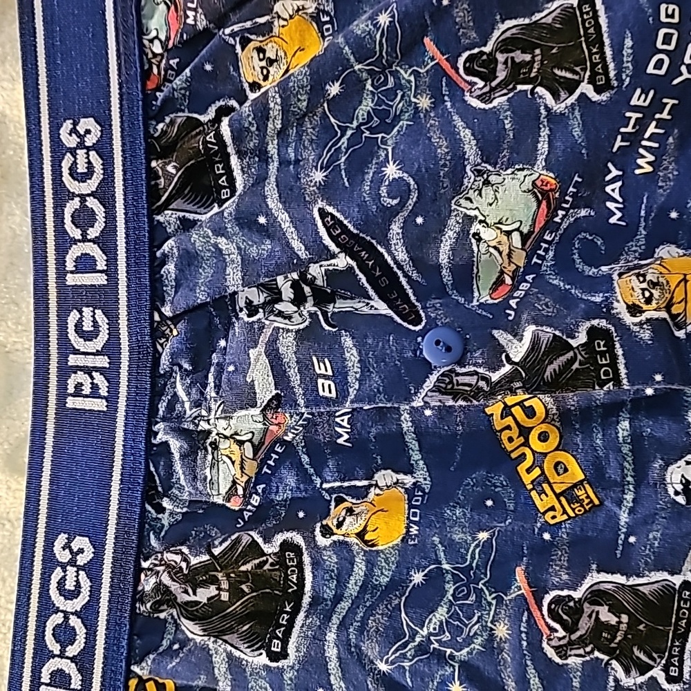 Vintage Men's L Big Dog Return of the Dogi Boxers blue